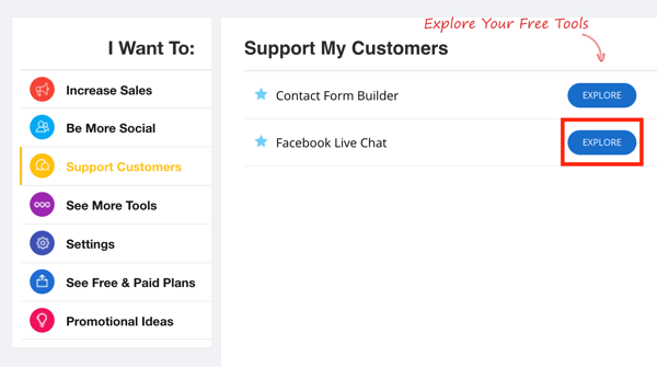 zotabox ondersteunt klanten Facebook live chat-optie