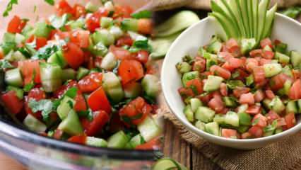 Eenvoudig en lekker dieet salade recept: Hoe maak je Shepherd's salade? Herder Salade calorieën