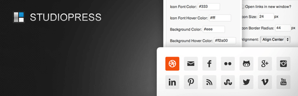 Simple Social Icons is een gemakkelijk aanpasbare plug-in waarmee u links naar uw sociale kanalen op uw blog kunt plaatsen.