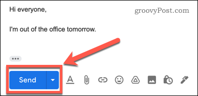 Gmail verzendknop