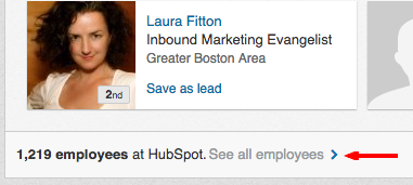 LinkedIn sales navigator zie medewerkers van het bedrijf