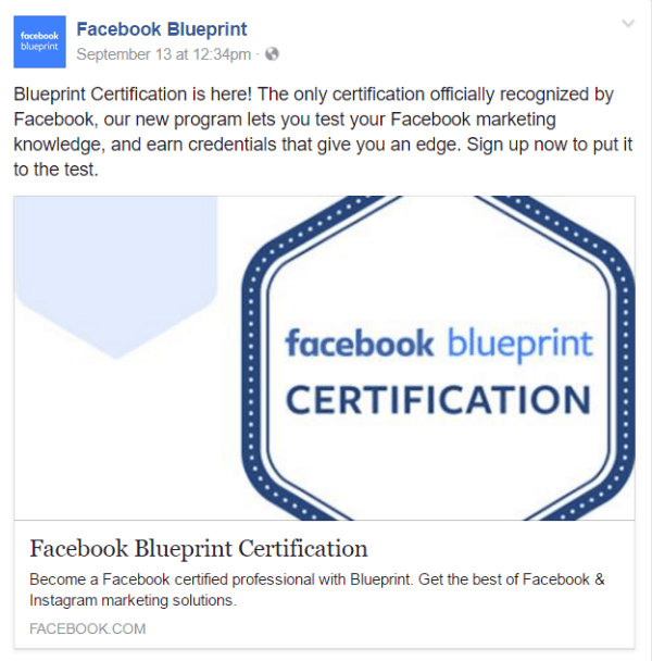 facebook blauwdruk certificering