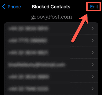 iphone bewerk geblokkeerde contacten