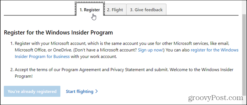 Registreer u voor het Windows Insider-programma