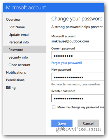Hoe u het wachtwoord van uw Outlook.com-e-mailaccount kunt wijzigen