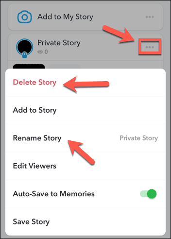 Bewerk een privé Snapchat-verhaal