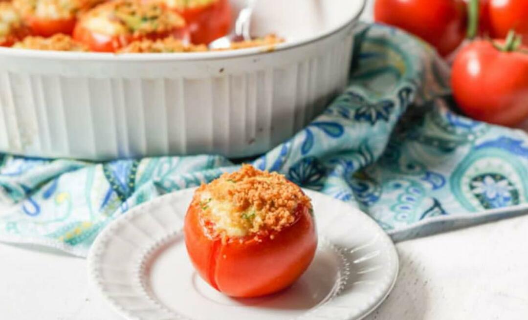 Hoe maak je gevulde tomaten met ei? Gevulde Tomaten Met Eieren Voor Ontbijtrecept En Ingrediënten