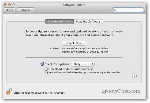 Configureer de software-updatefunctie van Apple OS X Lion