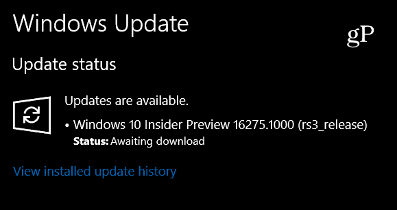 Microsoft rolt vandaag Windows 10 Insider Build 16275 uit