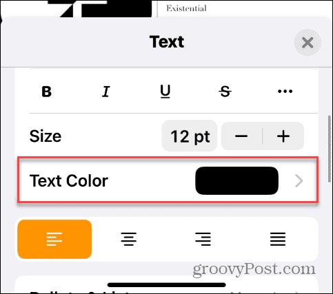 Wijzig de tekstkleur op de iPhone