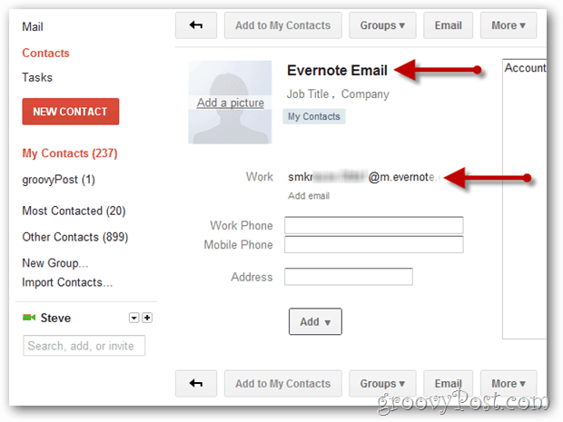 Gmail-contact maken