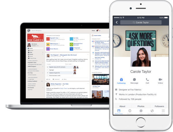 Facebook introduceert een gratis versie van Workplace, de tool voor sociaal netwerken waarmee werknemers kunnen chatten en samenwerken.