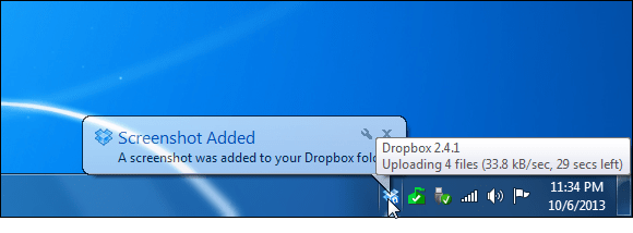 Screenshot van Dropbox-versie toegevoegd