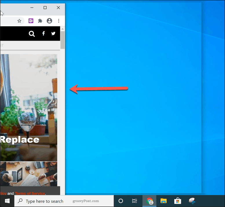 Windows snap assist aan de linkerkant