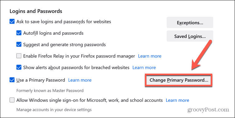 Firefox wachtwoord wijzigen