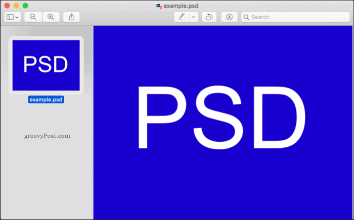 Een PSD-bestand openen in macOS