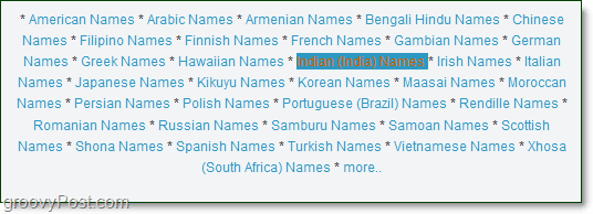 een lijst met uit te spreken Indiase namen