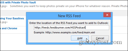 Nieuwe RSS-feed