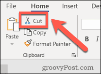 Microsoft Word Cut-knop