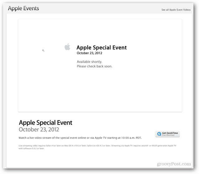 Apple streamt vandaag een speciaal evenement op Apple.com