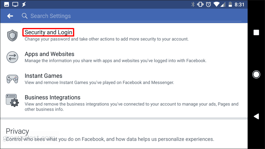 facebook beveiliging en login
