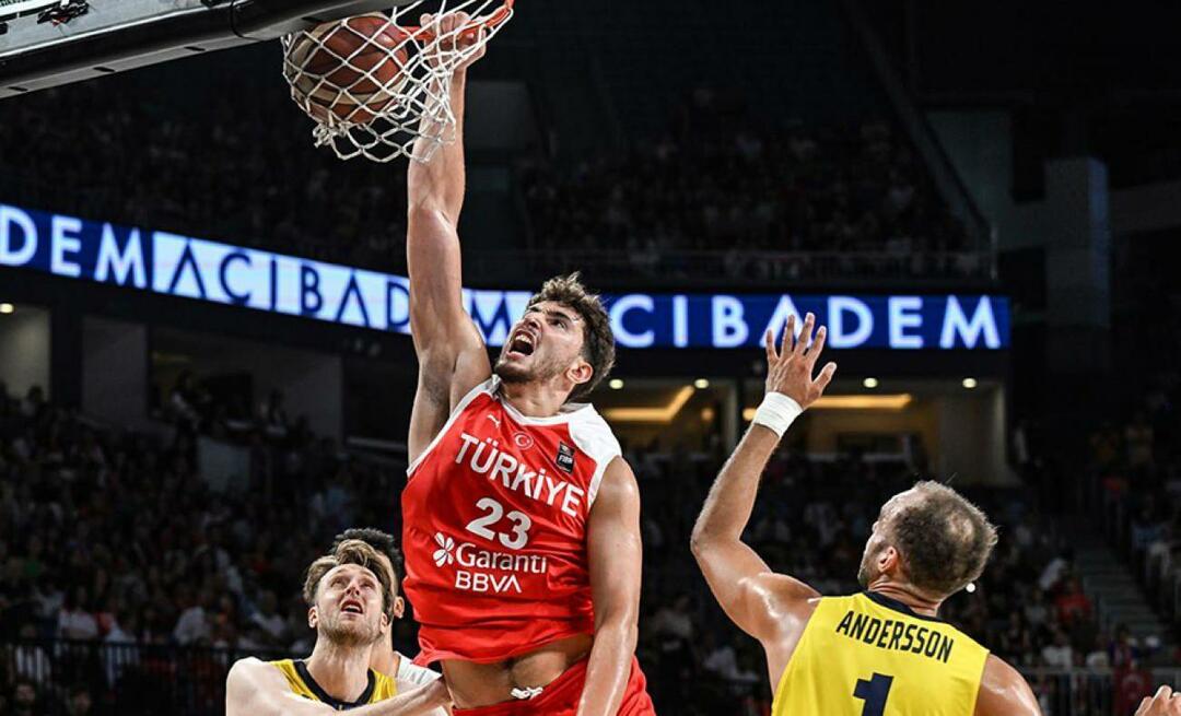 Nationale basketballer Alperen Şengün begon de wedstrijd tegen Zweden met gebeden! verpletterde zijn rivalen