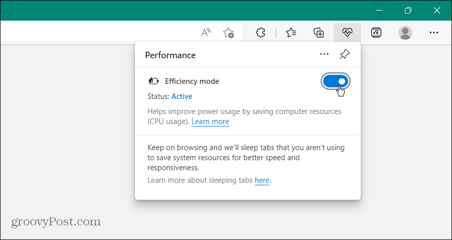 Efficiëntiemodus inschakelen in Microsoft Edge