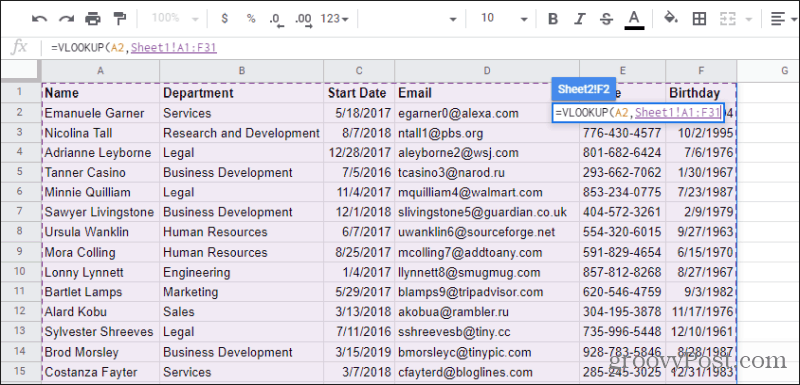 bereik selecteren voor vlookup