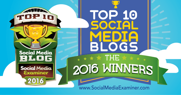 Top tien social media blogwedstrijd 2016