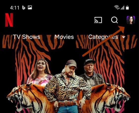 netflix android app account icoon