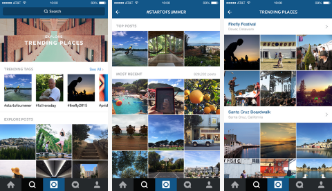 Instagram introduceert een nieuwe zoek- en verkenningsfunctie