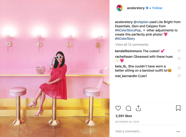 Maak een A Color Story Instagram-verhaal stap 7 met een voltooide post.