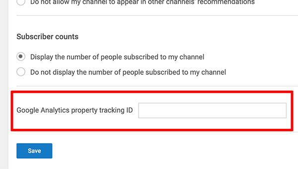 Google Analytics hoe u een property-tracking-ID koppelt aan YouTube-kanaal stap 2