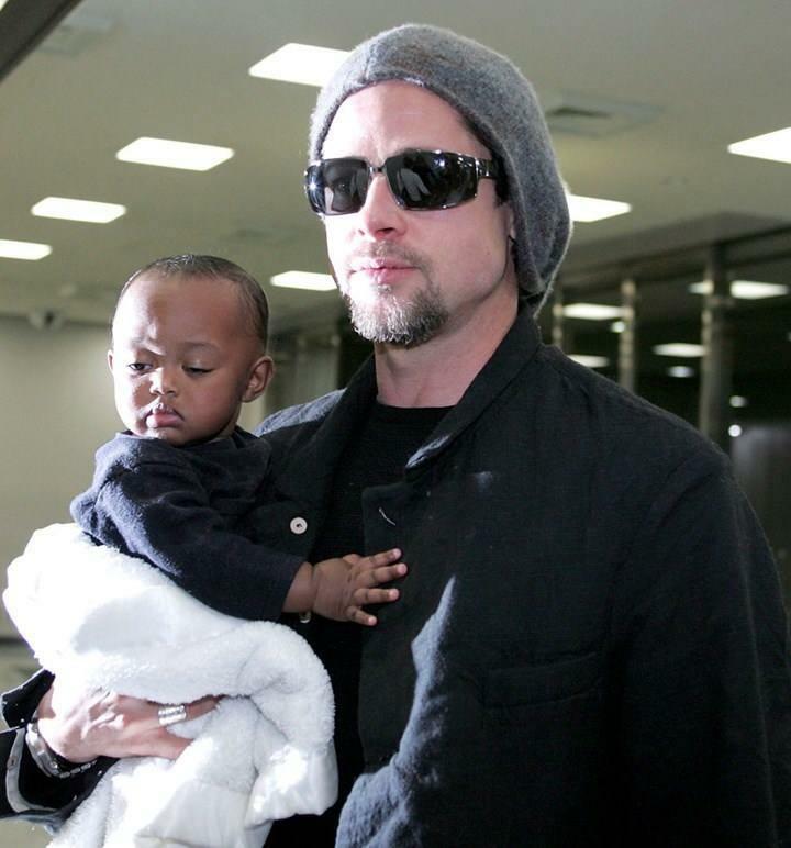 Brad Pitt en kleine Zahara