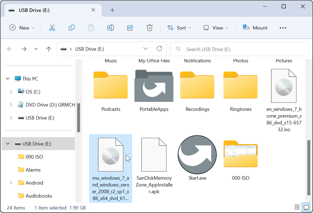 Monteer een ISO-image op Windows 11