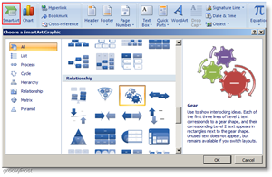 Microsoft Word 2007 Smartart invoegen