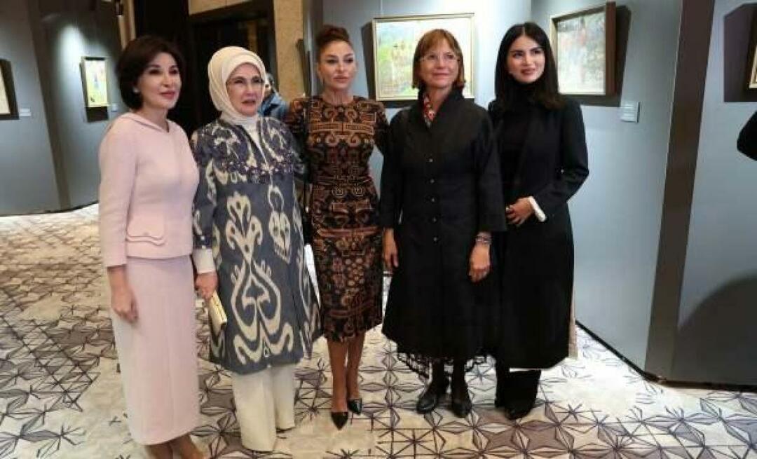 Emine Erdogan's bezoek aan Samarkand! Bezocht de tentoonstelling Colors of Oezbekistan