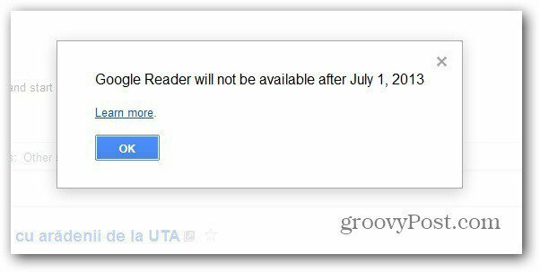 Google Reader wordt in juli afgesloten: exporteer uw feedgegevens