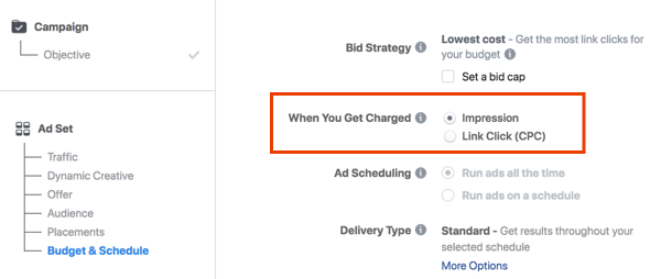 Let op wanneer u moet betalen voor uw Facebook-advertenties.