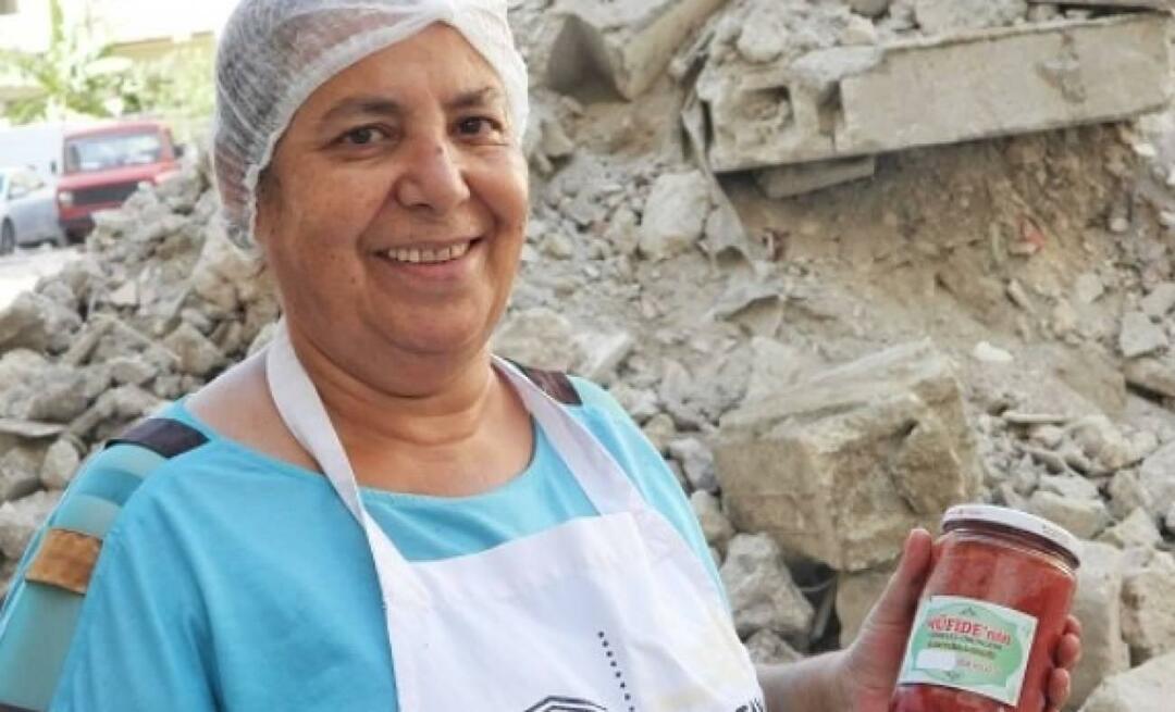 De productie wordt voortgezet ondanks het puin na de aardbeving! De producten van Müfide Yılmaz wekten hoop