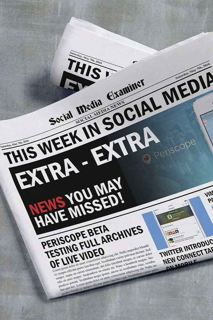 Periscope slaat live video's op na 24 uur: deze week op sociale media: sociale media-examinator