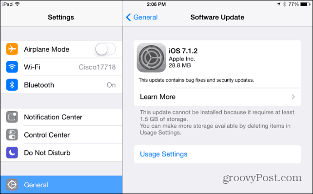 Apple brengt iOS 7.1.2-software-update uit