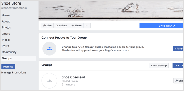 Facebook voegt het tabblad Groepen toe