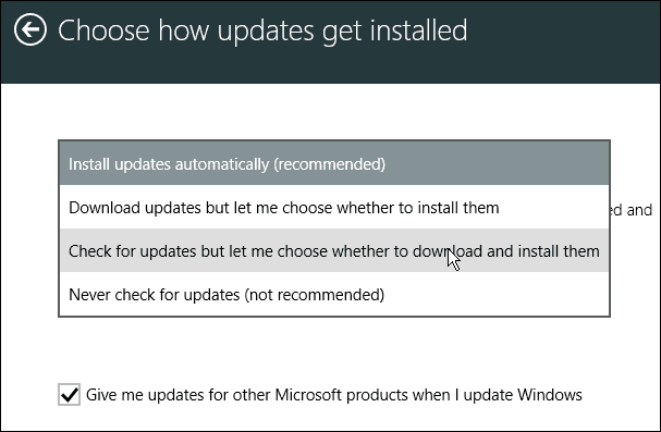 Kies hoe updates worden geïnstalleerd