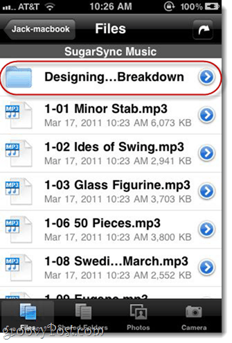 itunes-mappen in sugarsync