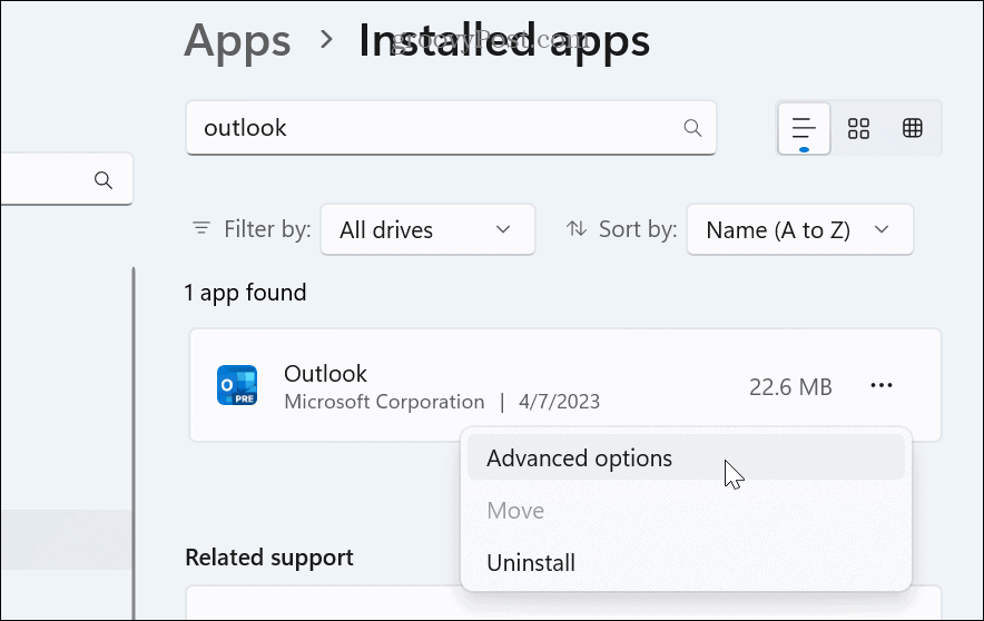 windows 11 zie geïnstalleerde apps