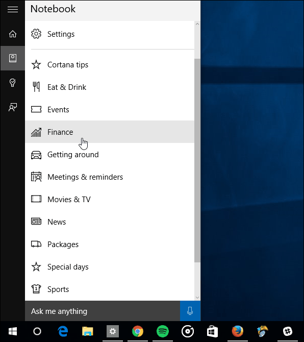 Cortana-infokaarten beheren in Windows 10