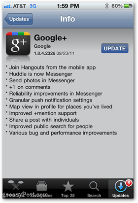 Google+ App-update voor iPhone en andere iOS-apparaten