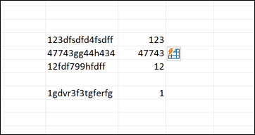 Excel Flash Fill-resultaten