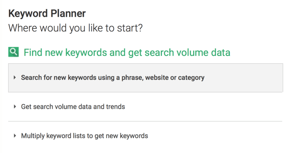 Gebruik Google Keyword Planner om naar trefwoorden te zoeken om toe te voegen aan je videobeschrijving.